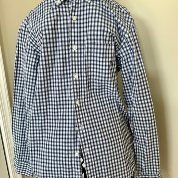 NWOT CLUB ROOM MEN BUTTON DOWN DRESS SHIRT NAVY WHITE CHECK SIZE SMALL $60 - Picture 4 of 11